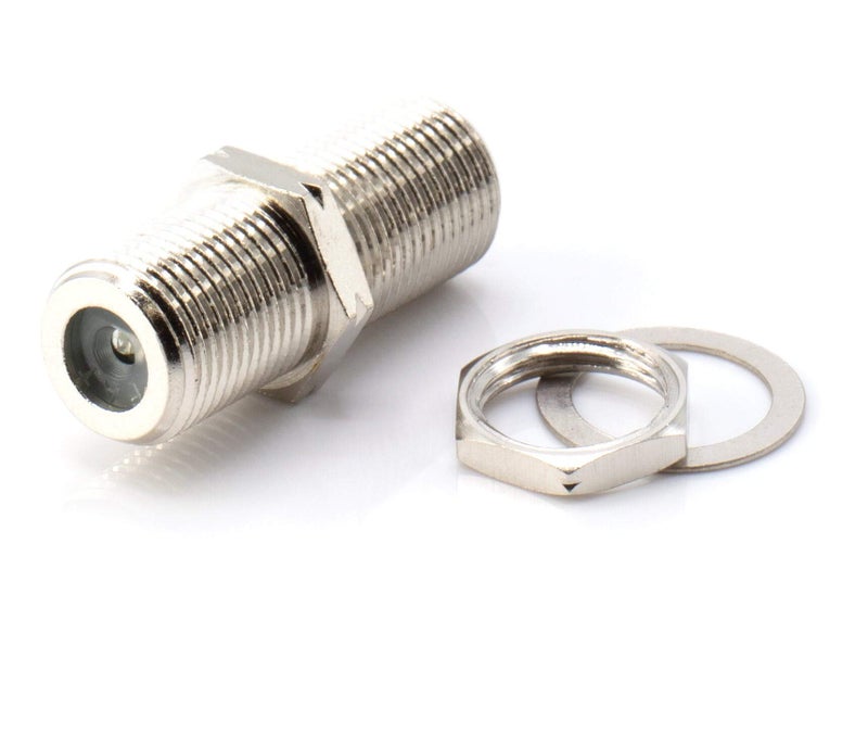 THE CIMPLE CO Cable Extension Coupler, with Washer and Nut - 25 Pack - Works with Wall Plates - Connects Two Coaxial Video Cables, for Coax F81 (Female to Female) 75 Ohm, 2.3Mhz-3GHz Satellite, CATV - Image 2